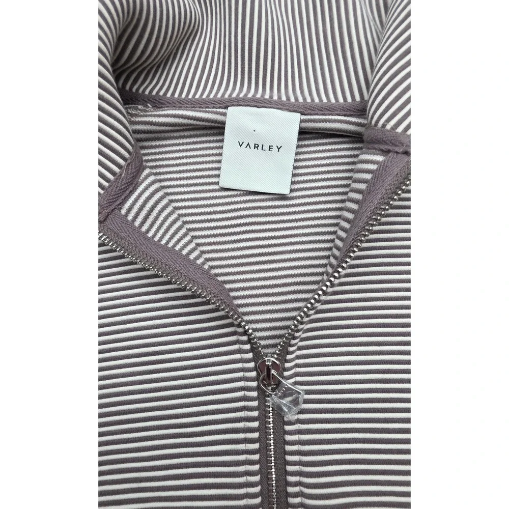Varley Women XS Milano Half Zip Sweat 2.0 Striped Ottoman Pullover VAR02122 - Picture 3 of 8